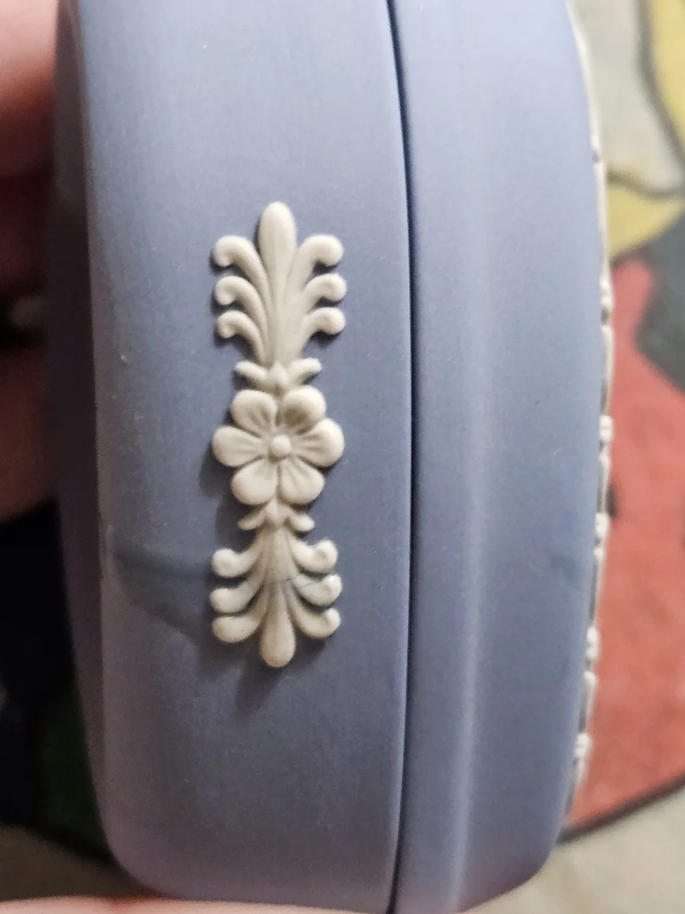VINTAGE Wedgwood Blue & white Trinket Keeper